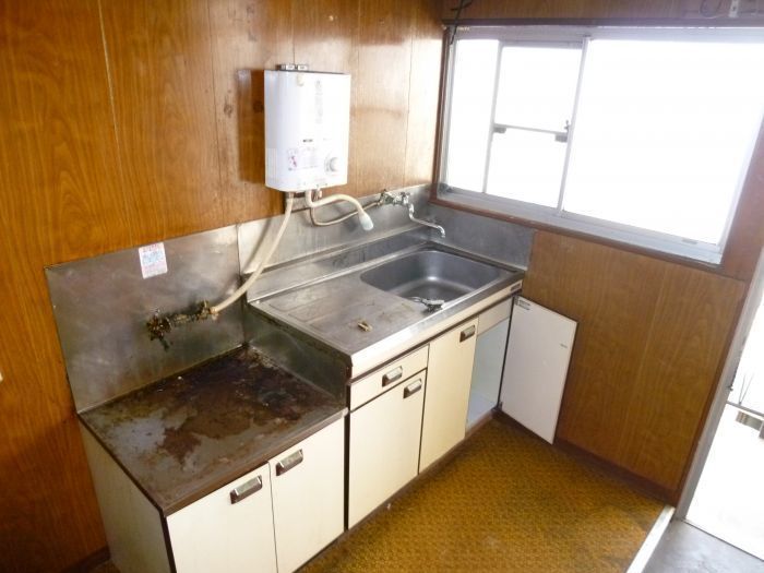 ブロックキッチン 150センチ 賃貸物件 シンク